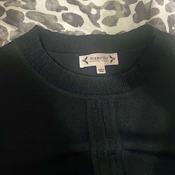 NANETTE LEPORE | Double Flounce Lurex Metallic Dress NWTs - Picture 4 of 9